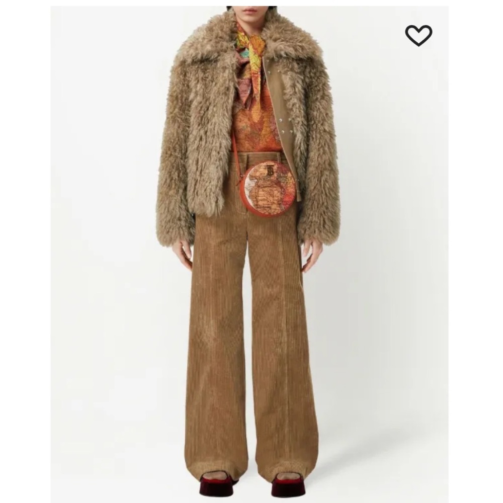 NWT Burberry 2022 Wide Leg Corduroy Trousers - Picture 2 of 12